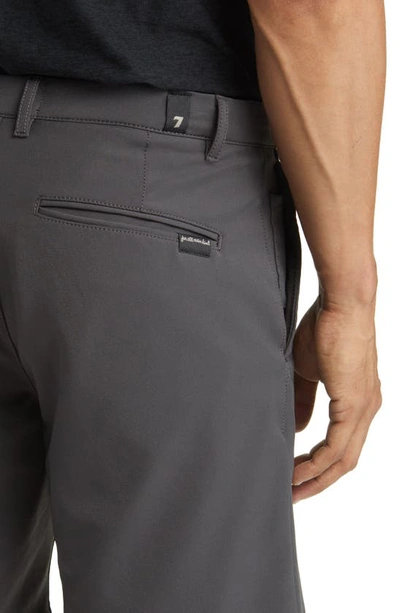 7 For All Mankind Mens Grey Travel Regular-fit Stretch-jersey Shorts In Delancy