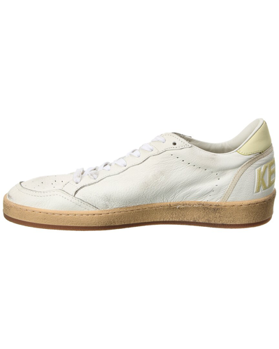 Shop Golden Goose Ball Star Leather Sneaker In White