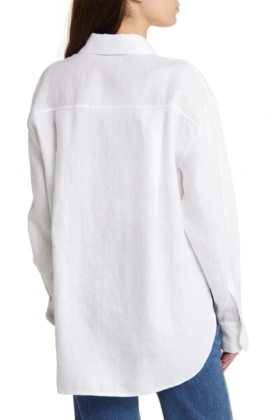 Shop Reformation Will Oversize Linen Shirt In White