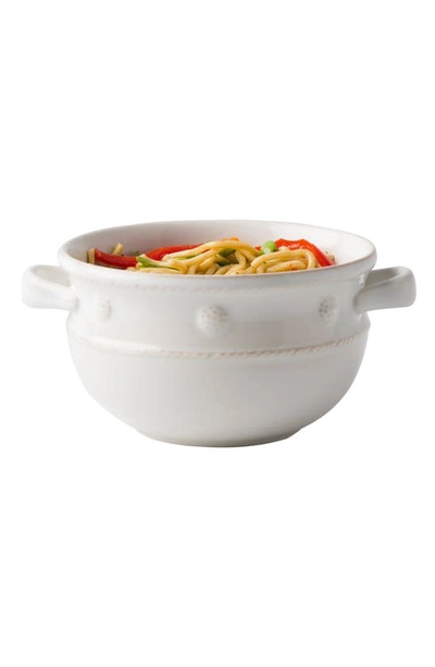 Shop Juliska Berry & Thread Two-handle Ceramic Bowl In Whitewash