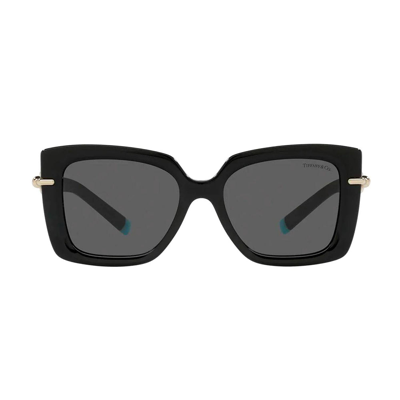 Shop Tiffany & Co Tf 4199 8001s4 53mm Womens Butterfly Sunglasses In Black