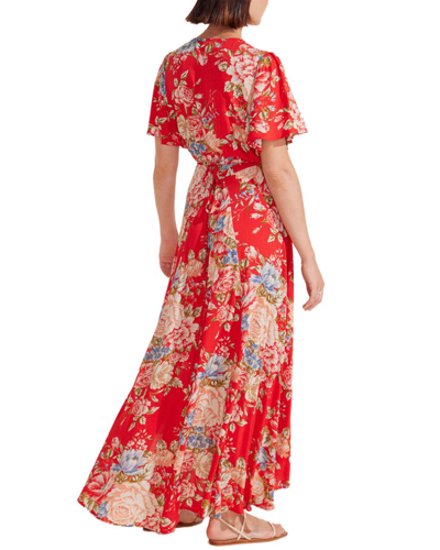 Shop Auguste Sadie Kirby Wrap Maxi Dress In Red