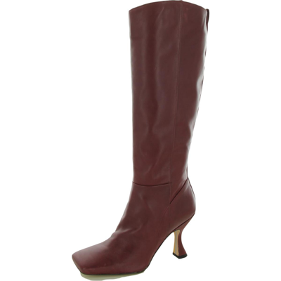 Shop Sam Edelman Womens Leather Kitten Heel Knee-high Boots In Multi