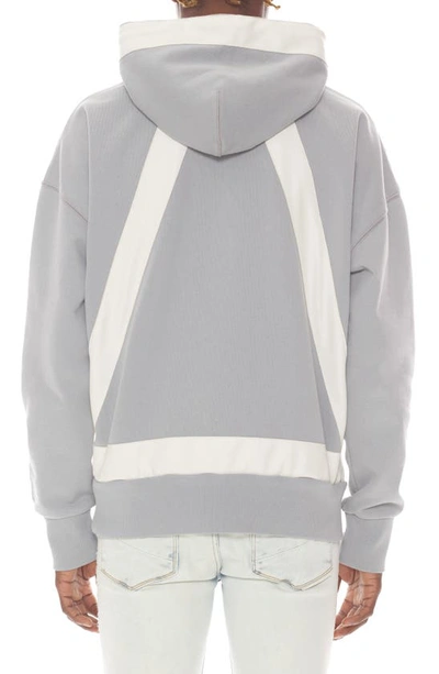 Hvman Taped Cotton Hoodie In Ghost Grey