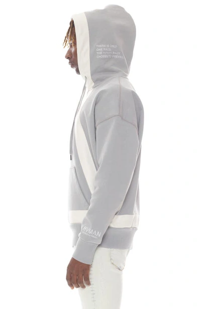 Hvman Taped Cotton Hoodie In Ghost Grey