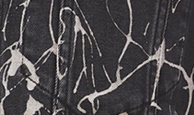 Hvman Mk2 Paint Splatter Denim Jacket In Black Opium