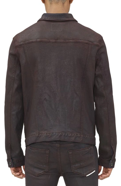 Hvman Mk1 Overspray Logo Denim Jacket In Burg