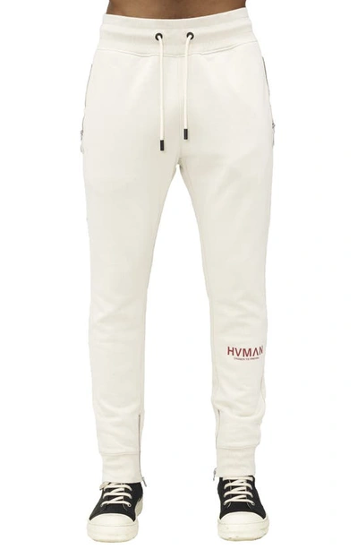 Shop Hvman Logo Sweatpants In Cream