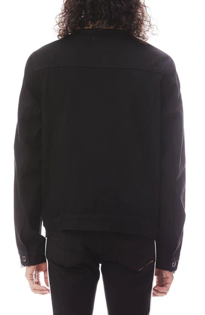 Hvman Mk1 Stripe Denim Trucker Jacket In Black