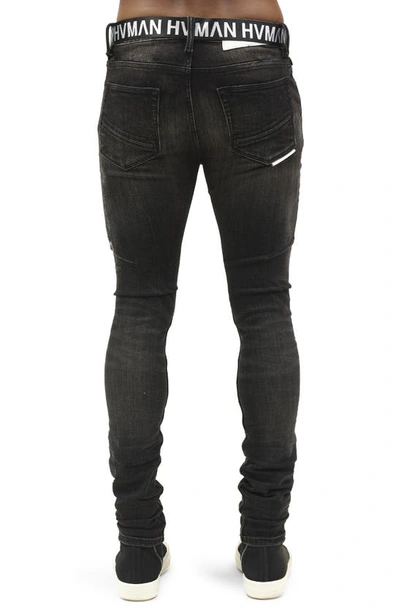 Shop Hvman Strat Belted Super Skinny Jeans In Shale