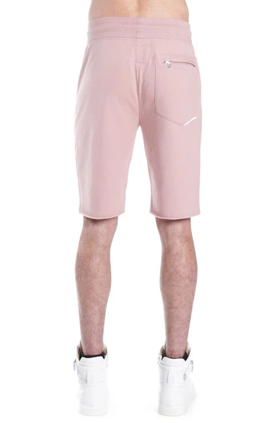 Hvman Logo French Terry Sweat Shorts In Dusty Pink