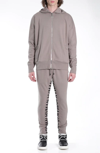 Hvman Logo Zip Hoodie In Satellite