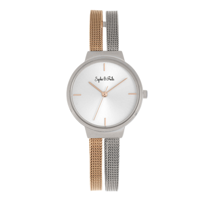 Shop Sophie And Freda Sedona Quartz Silver Dial Ladies Watch Sf5302 In Two Tone  / Gold Tone / Rose / Silver