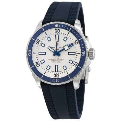 Shop Breitling Superocean Automatic Chronometer Silver Dial Men's Watch A17375e71g1s1 In Blue / Silver