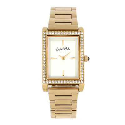 Shop Sophie And Freda Wilmington Ladies Quartz Watch Sf5602 In Gold Tone / Silver / Yellow