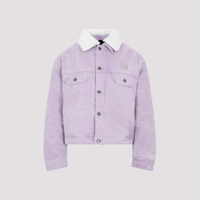 Shop Acne Studios Cotton Jacket In Df Smoky Purple
