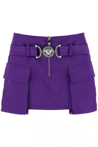 Shop Versace 'medusa '95' Cargo Mini Skirt
