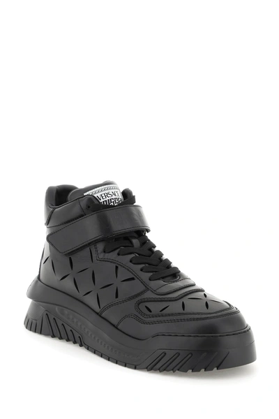 Shop Versace 'odissea' Sneakers With  Cut Outs