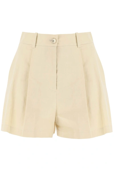 Shop Pinko 'sorridente' Stretch Linen Shorts