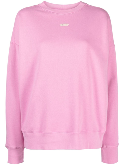 Shop Autry Sweatshirt With Print In Pink & Purple
