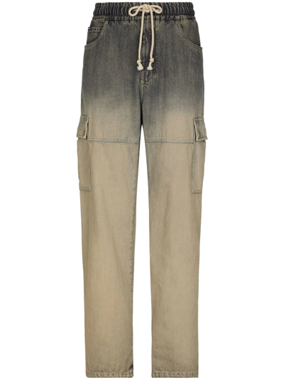 Shop Dolce & Gabbana Jeans With Drawstring In Brown