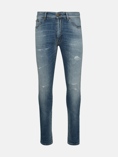 Shop Pt Torino Denim Blue Cotton Jeans