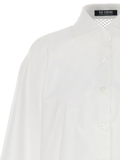 Shop Raf Simons Mesh Insert Shirt Shirt, Blouse White