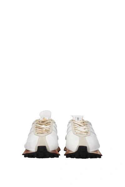 Shop Lanvin Sneakers Fabric White Grey