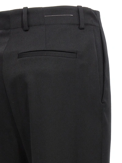 Shop Mm6 Maison Margiela Stitching Flared Pants Black