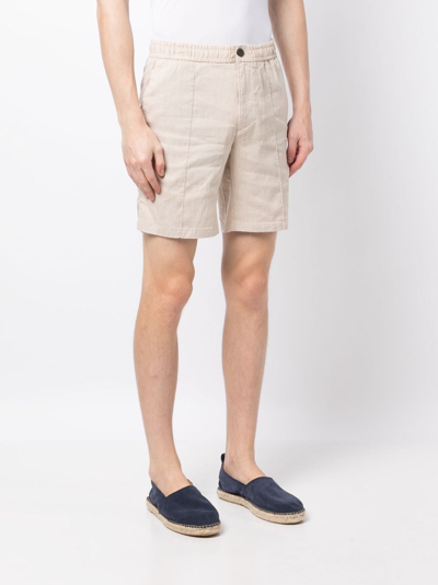 Shop Michael Kors Above-knee Pintuck Shorts In Neutrals