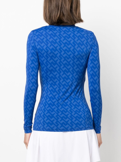 J. Lindeberg Logo-print Compression Top In Blue