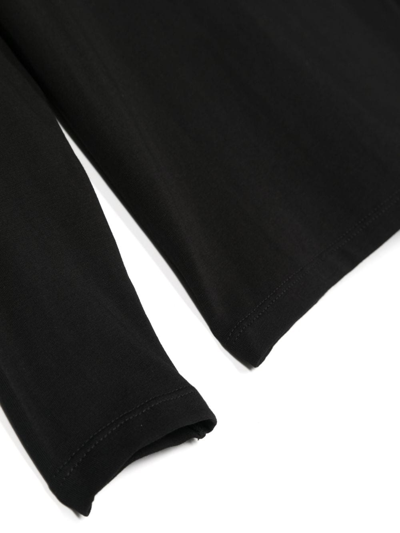 Shop Michael Kors Logo-lettering Long-sleeved T-shirt In Black