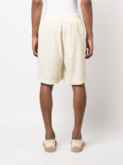 Shop Bonsai Elasticated-waistband Wool Bermuda Shorts In Neutrals