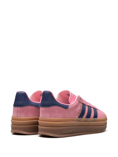 Adidas Originals Adidas Womens Pink Blue Gum Gazelle Bold Brand-stripe  Suede Low-top Trainers | ModeSens
