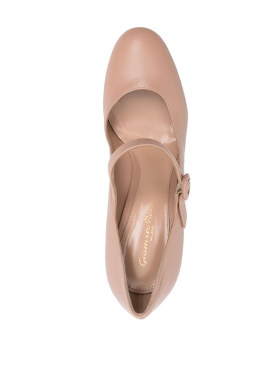 Gianvito Rossi Mary Jane Leather Pumps In Neutrals