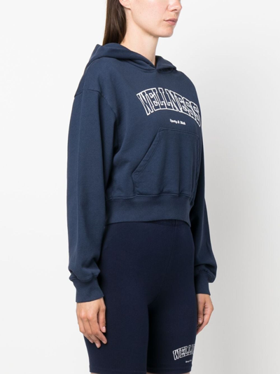 Sporty And Rich Sporty & Rich Woman Sweatshirt Navy Blue Size M Cotton In Blue