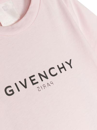 Shop Givenchy Logo-print Short-sleeved T-shirt In Pink