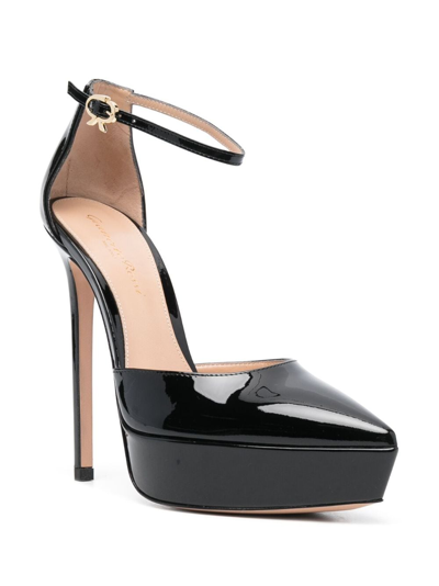 Shop Gianvito Rossi Kasia 105mm Patent-leather Pumps In Black