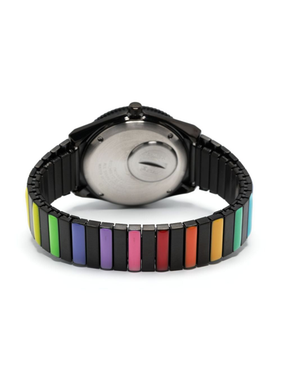 Shop Timex Q Rainbow 36mm Watch In Black