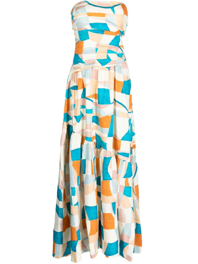 Shop A.l.c Lark Maxi Dress In Multicolour