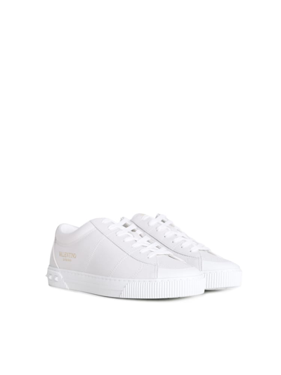 Shop Valentino Sneakers With Rockstud Details In White