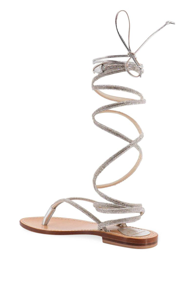 Shop Mvp Wardrobe Diamond Sandals In Silver