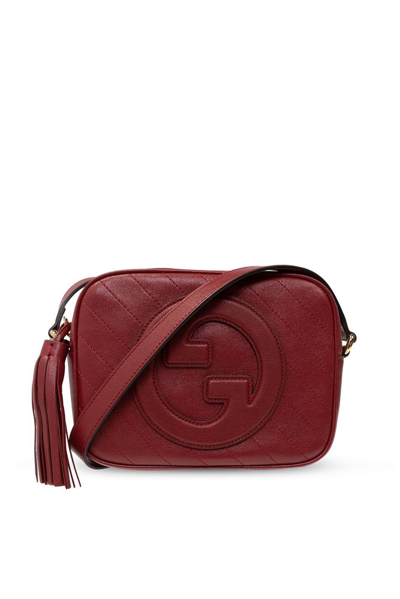 Shop Gucci Blondie Small Shoulder Bag In Red