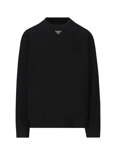 Shop Prada Logo In Black