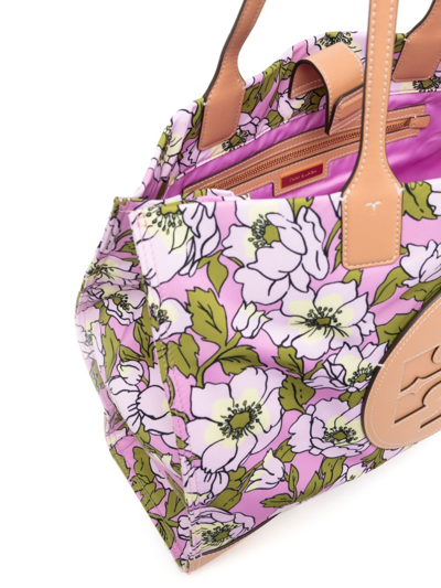 Shop Tory Burch Ella Floral-print Tote Bag In Violett