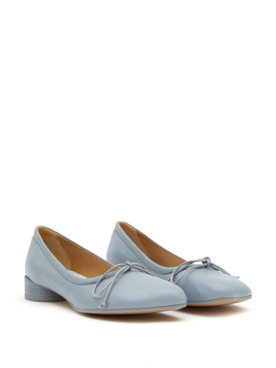 Mm6 Maison Margiela Ballerina In Light Blue Leather | ModeSens