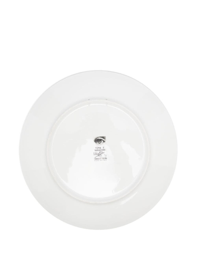 Fornasetti Graphic-print Plate In Schwarz