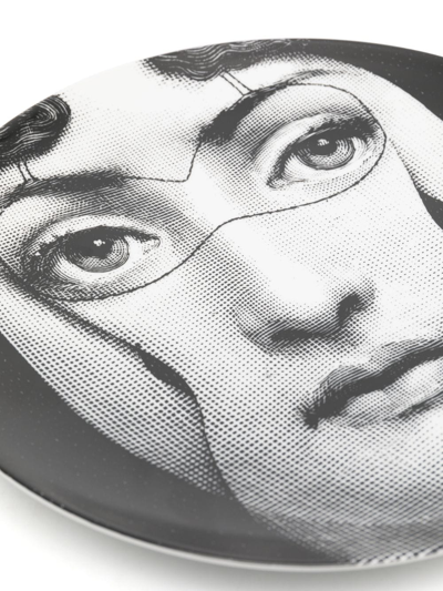 Fornasetti Graphic-print Plate In Schwarz