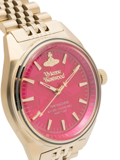 Shop Vivienne Westwood Lady Sydenham Stainless-steel Watch In Rosa