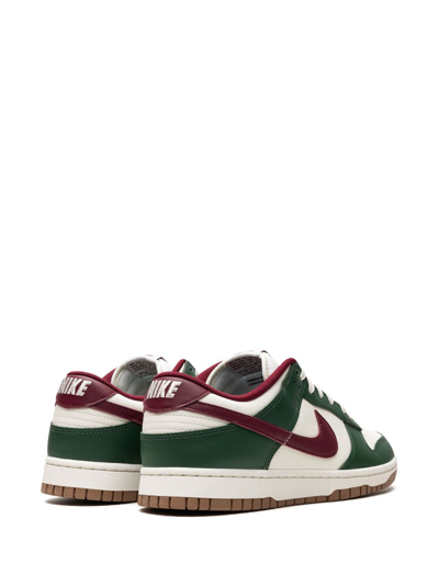 Nike Dunk Low Retro Leather Sneakers In Grün